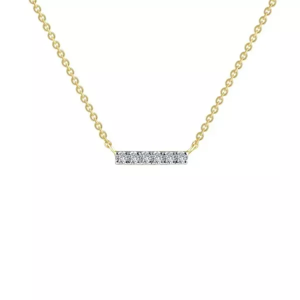 0.09 CTW Dainty Bar Necklace
