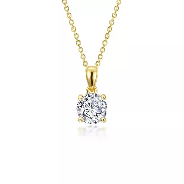 1.5 CTW 4-Prong Solitaire Necklace