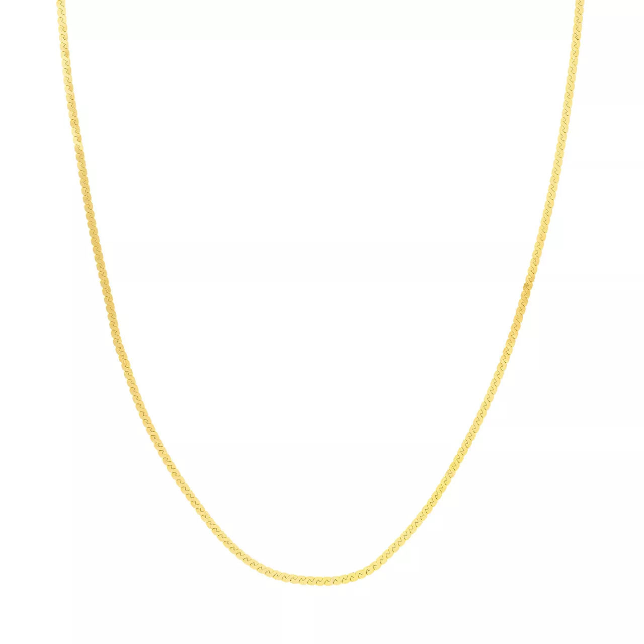 10-Inch 2.0mm Serpentine Chain with Lobster Lock