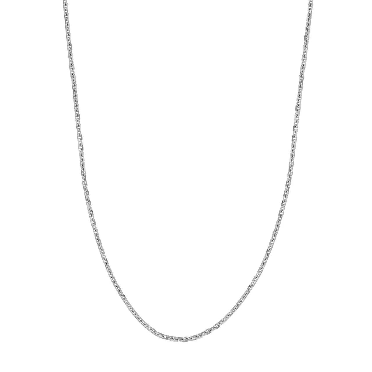 10-Inch Sterling Silver 1.25mm D /C Cable Chain with Lobster Lock
