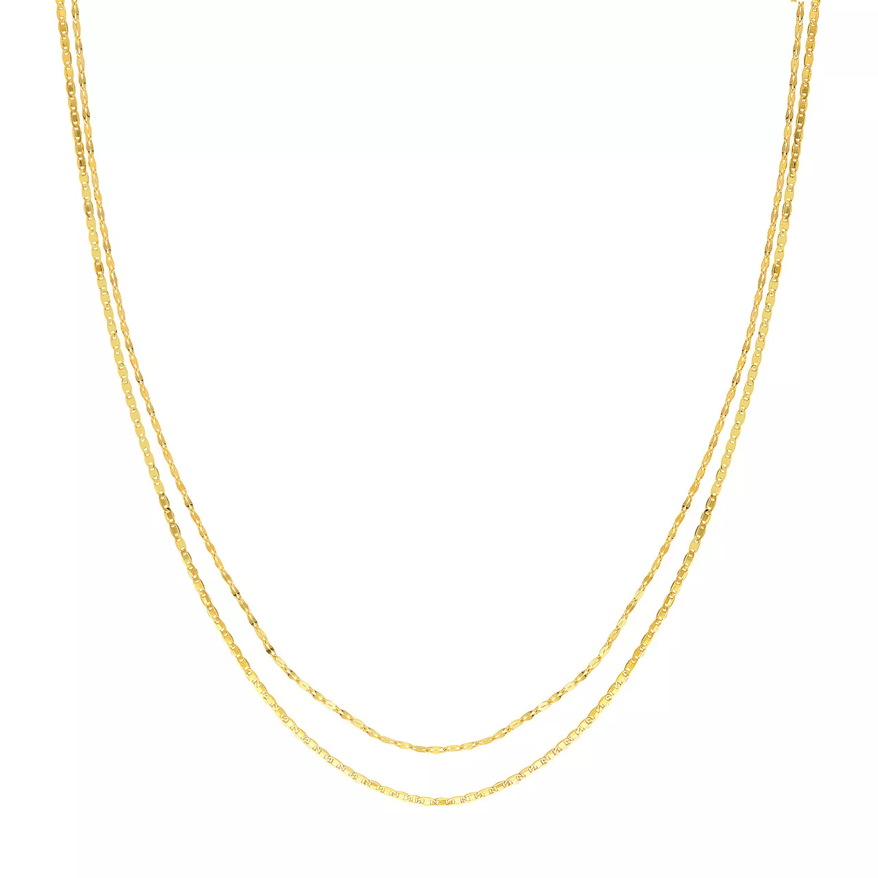 10-Inch Valentino and Hammered Forzentina Chain Adjustable