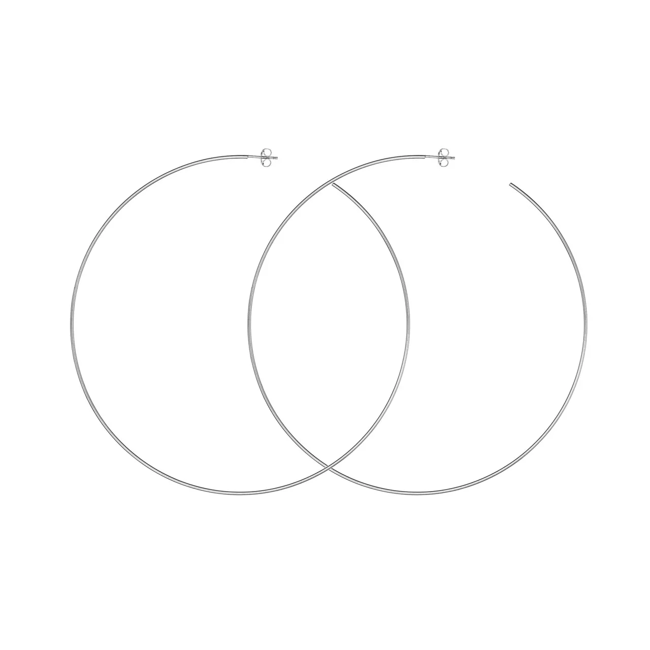 105mm x 1.15mm Hoop Post Earrings