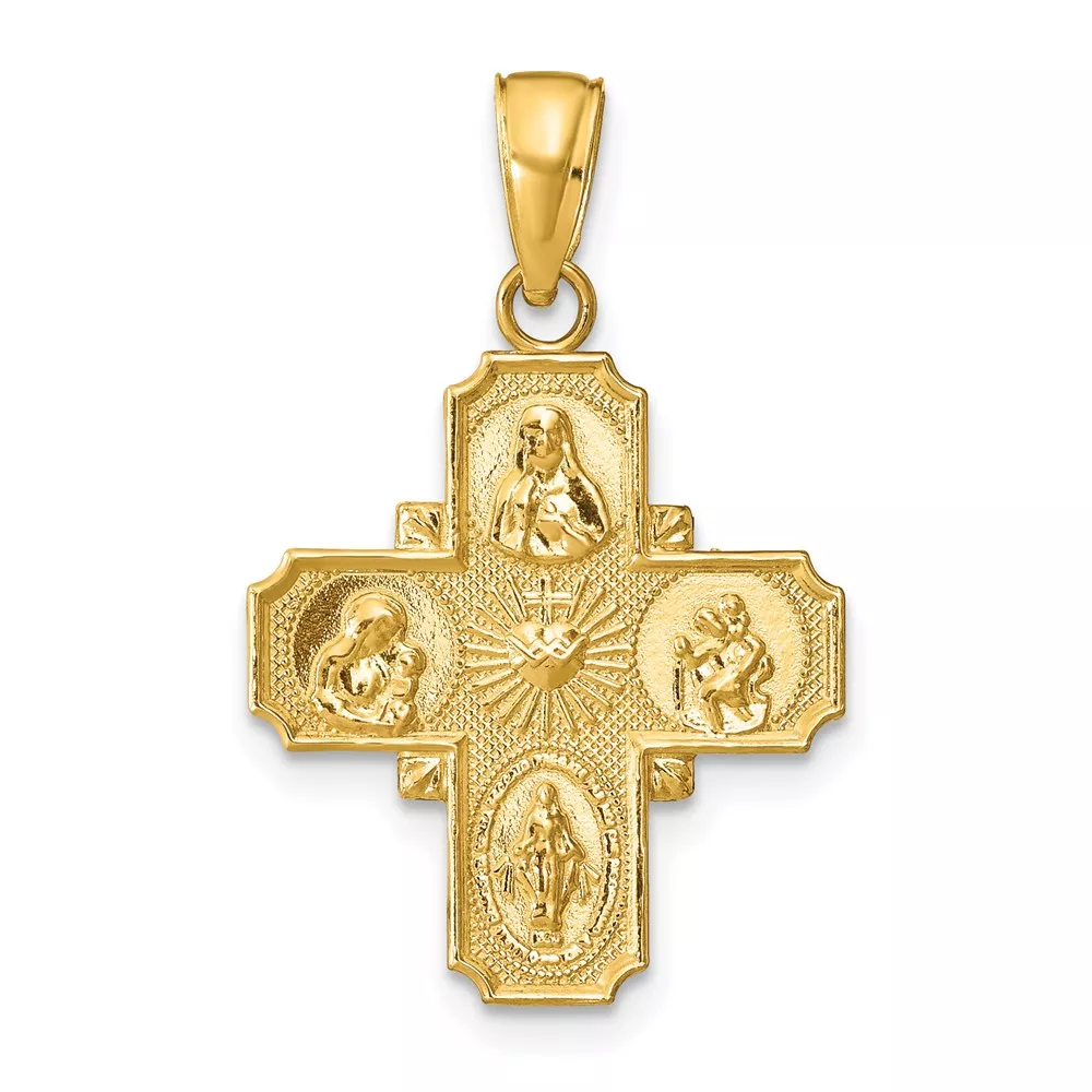 10k 4-Way Medal Pendant