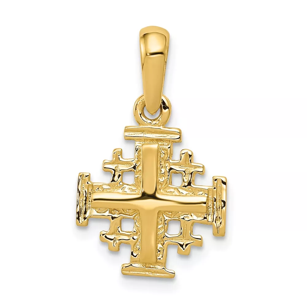 10k Jerusalem Cross Charm