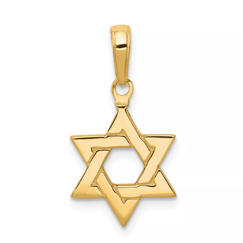 10k Polished Star of David Pendant