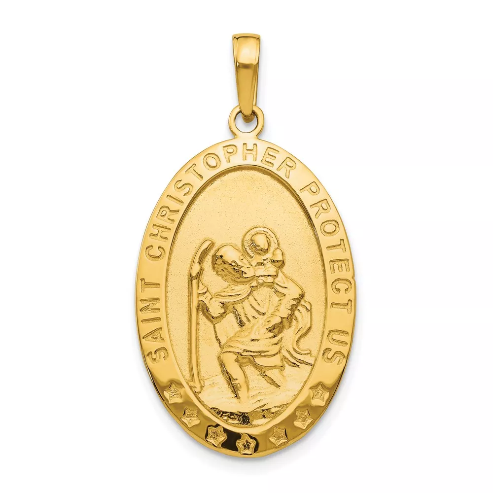 10k Saint Christopher Medal Pendant