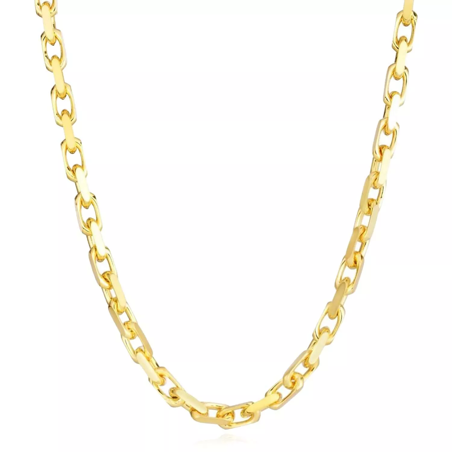 10K Yellow Gold 4.8mm French Cable Chain (Solid Links) 20"-26"