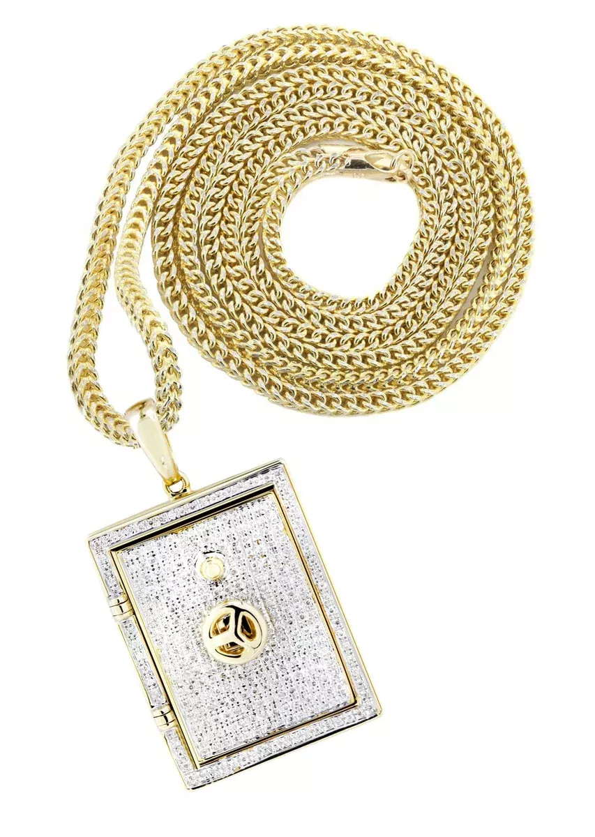 10K Yellow Gold Vault Diamond Necklace| 0.59 Carats