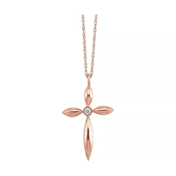 10Kt Rose Gold Diamond 1/50Ctw Pendant
