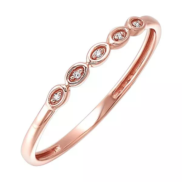 10Kt Rose Gold Diamond 1/50Ctw Ring