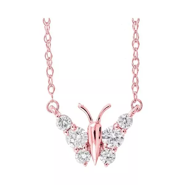 10Kt Rose Gold Diamond 1/5Ctw Pendant