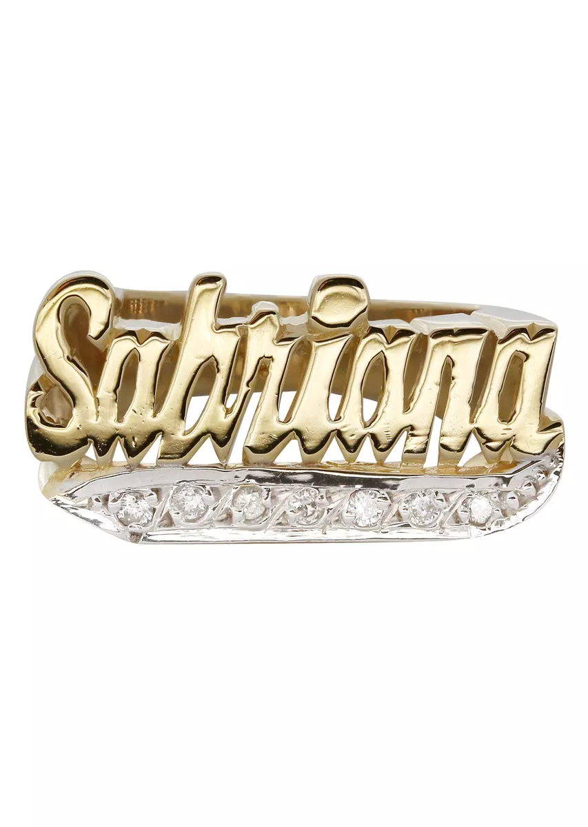 14K Diamond GoldName Ring | Appx. 7 Grams