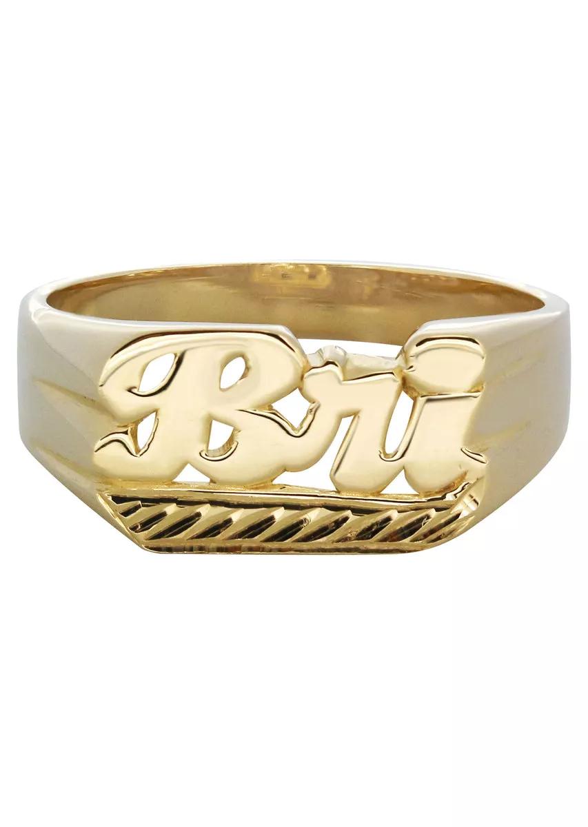 14K Initials Gold Name Ring | Appx. 4 Grams