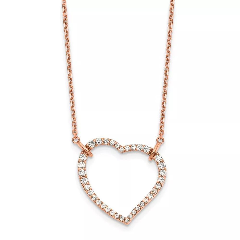 14k Rose Gold Real Diamond Necklace