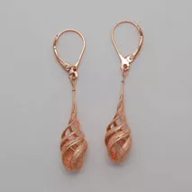14K Rose Gold Triple Twist Earrings