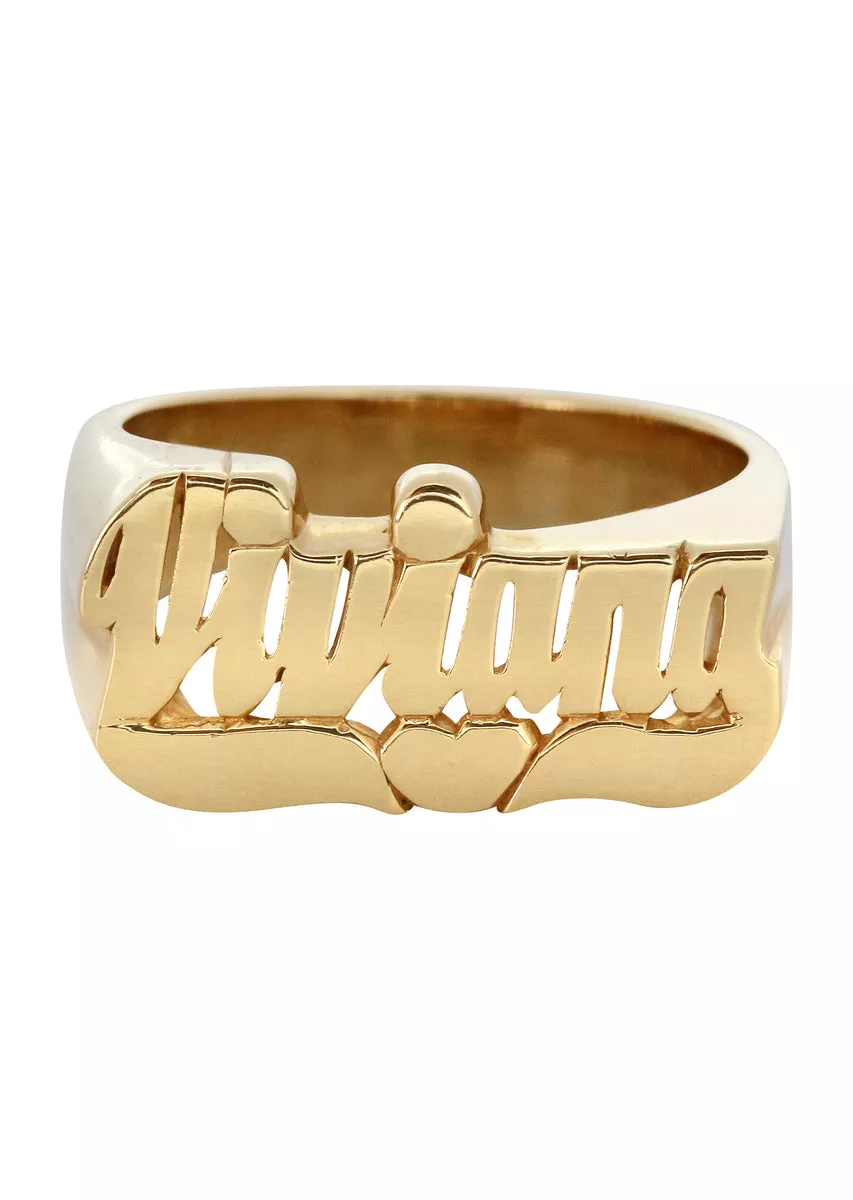 14K Script Gold Name Ring | Appx. 9 Grams