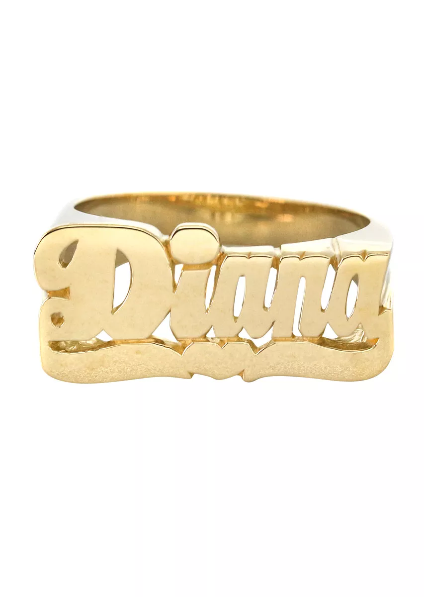 14K Script With Heart Gold Name Ring | Appx. 6 Grams