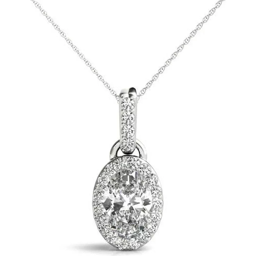 14K White Gold Lab Diamond Necklace - 0.17 Carat Total Weight by Robinson's Jewelers