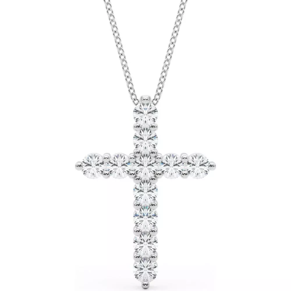 14K White Gold Lab Diamond Necklace - 1.63 Carats Total Diamond Weight by Robinson's Jewelers