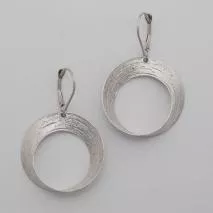 14K White Gold Small Open Twist Earrings