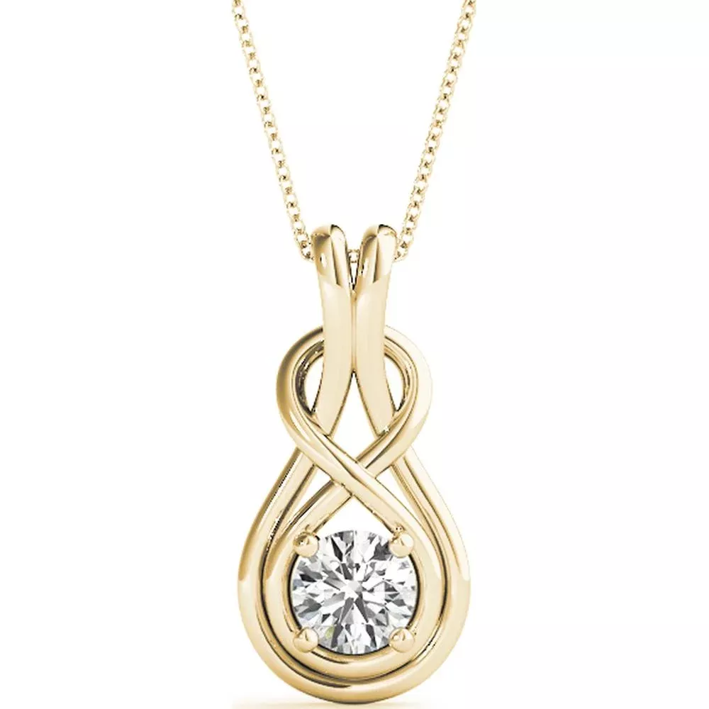 14K Yellow Gold 0.5 Carat Total Weight Lab Diamond Necklace by Robinson's Jewelers