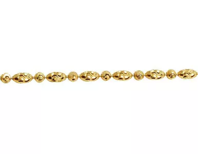 14k Yellow Gold 2.0mm Typhoon Moon Cut Chain 24 Inches