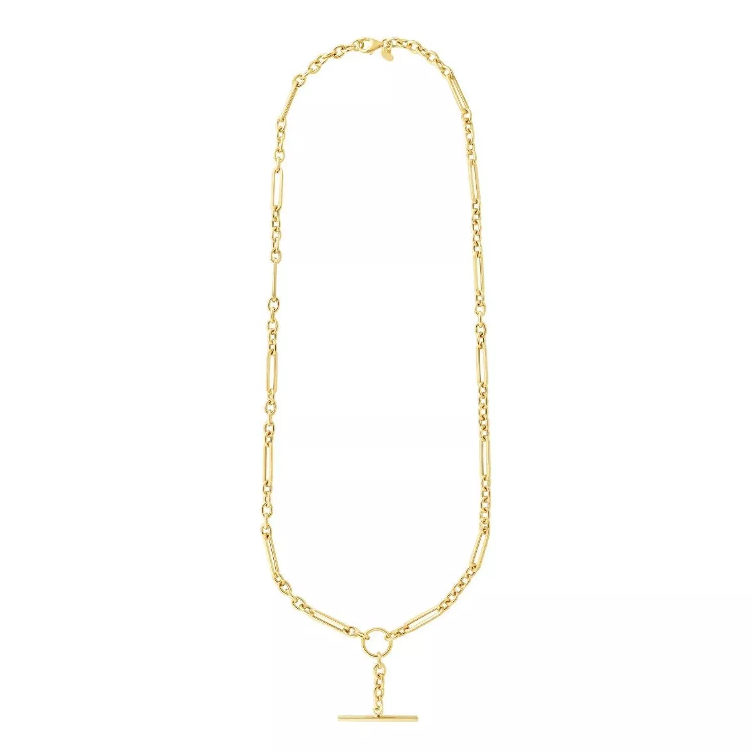 14K Yellow Gold 4mm Rolo Toggle Chain (Hollow) 18"