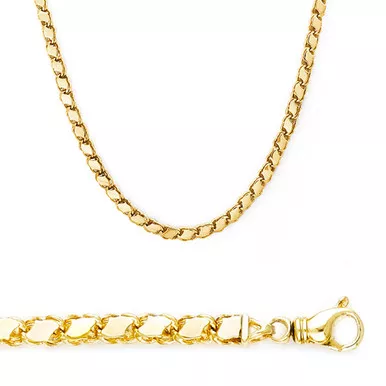 14K Yellow Gold Handmade Cordon Chain 5.8mm wide 24 Inches