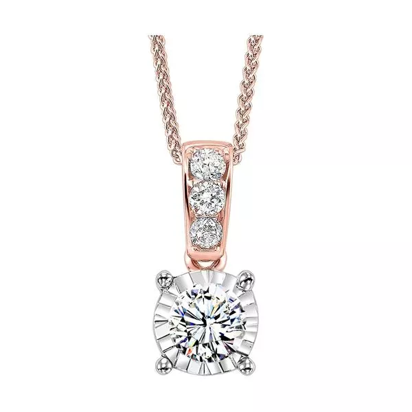 14Kt Rose Gold Diamond 3/4Ctw Pendant