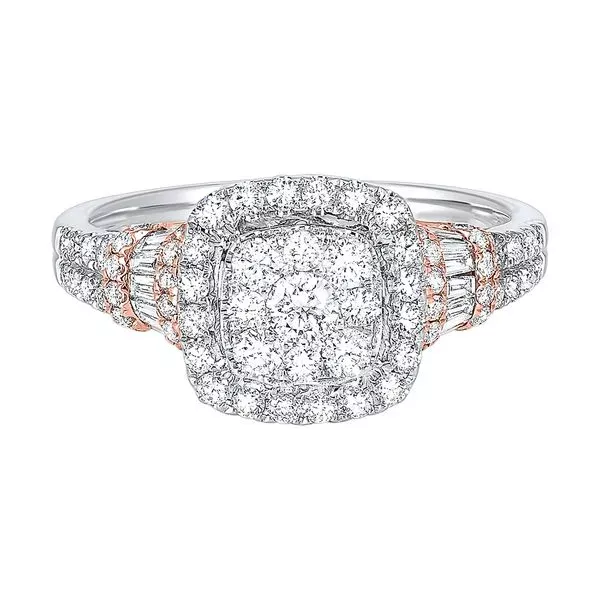 14Kt White Rose Gold Diamond 2Ctw Ring