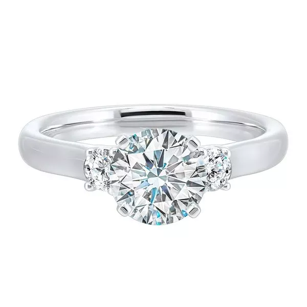 14Kt White Semi Mount 1/4Ctw For 1 1/2Ct Round Center