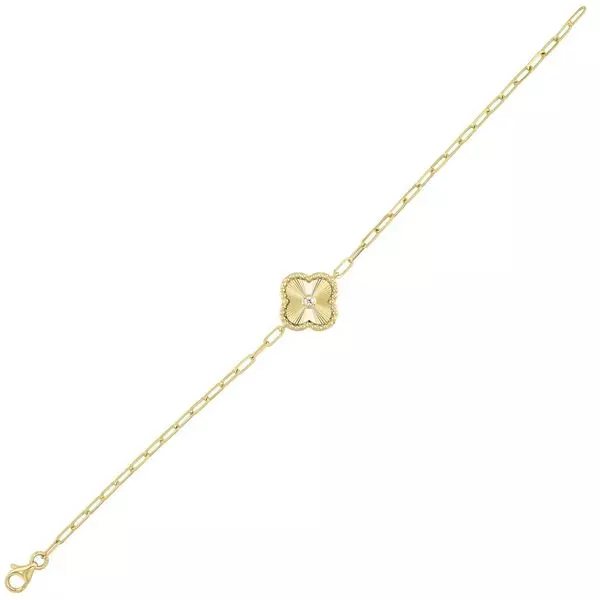 14Kt Yellow Gold Diamond 1/25Ctw Bracelet