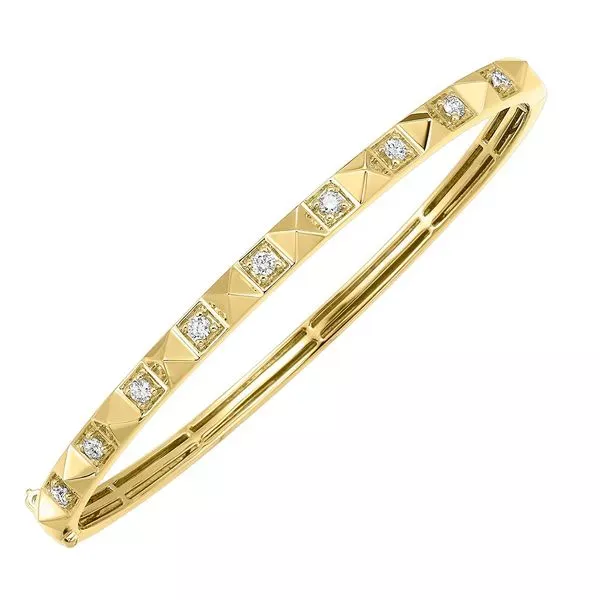 14Kt Yellow Gold Diamond 3/8Ctw Bangle