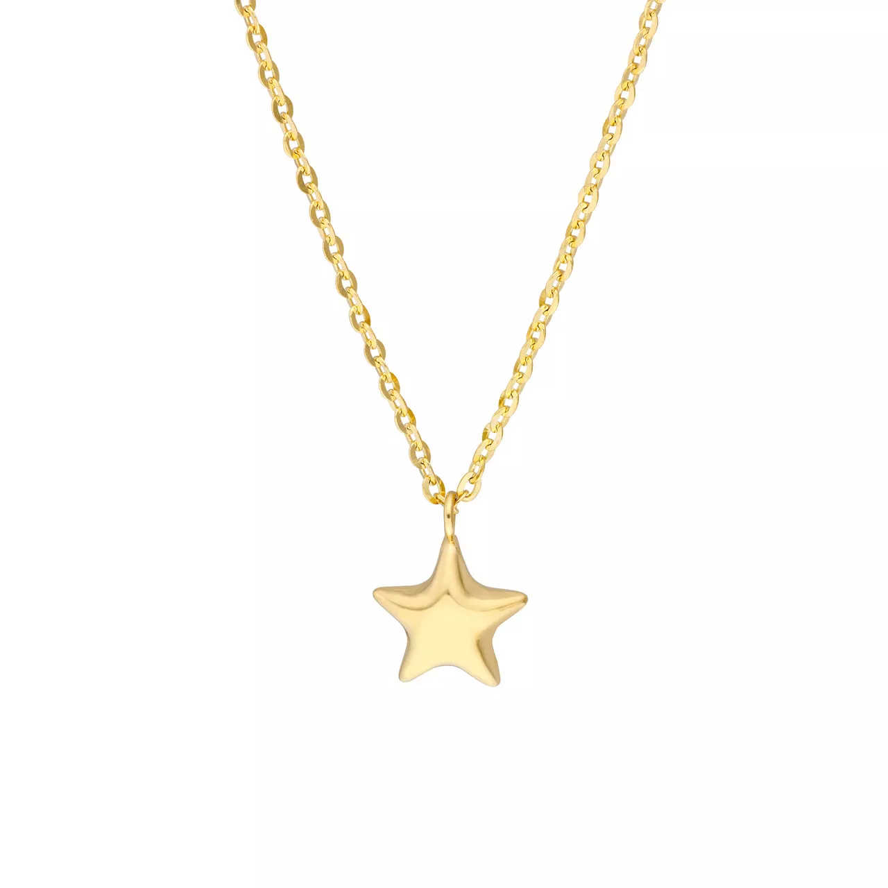 15-Inch Child's Puff Star Chain Necklace