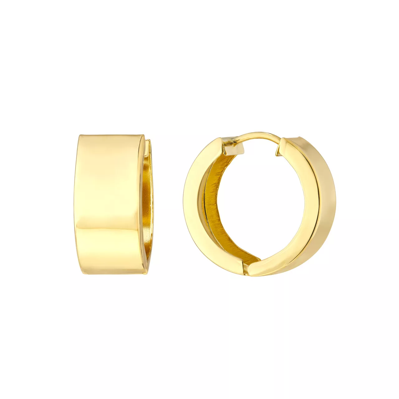 15 mm. Round Stamping Hoop Earrings