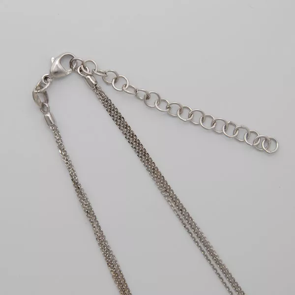 16-Inch 18K White Gold Diamond Cut Cable, 3 Strand Chain