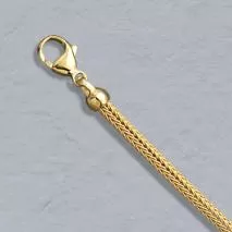 16-Inch 18K Yellow Gold Foxtailmesh 3.1mm Chain, Lobster Clasp