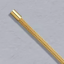 16-Inch 18K Yellow Gold Foxtailmesh 3.6mm Chain, Bayonet Clasp