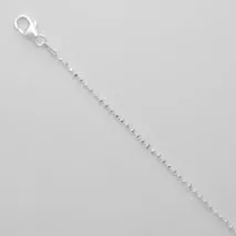 16-Inch Sterling Silver Diamond Cut Bead Chain1.5mm
