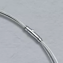 17-Inch 18K White Gold 10 Wire Choker, Crocodile Clasp