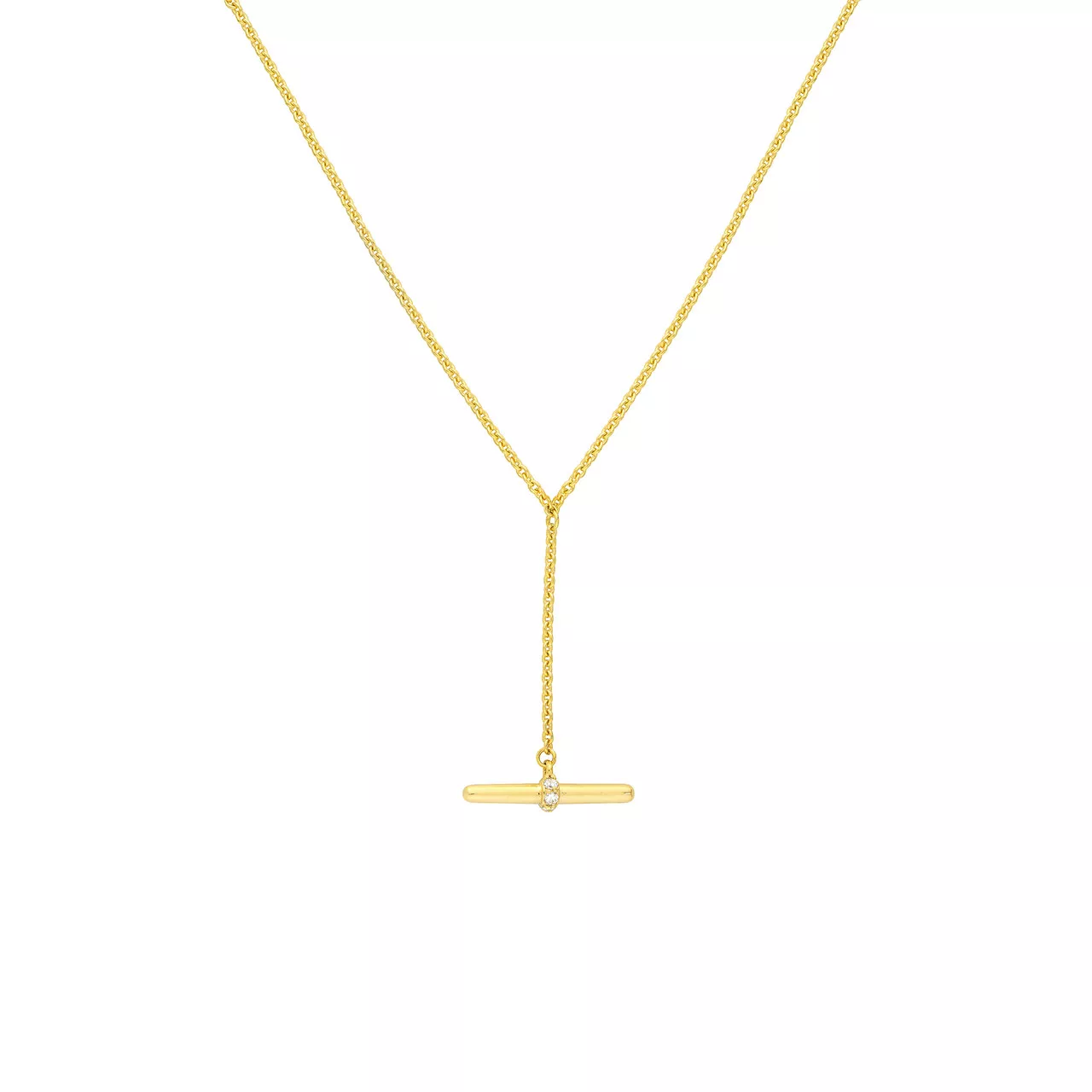 18-Inch Diamond Toggle Lariat Necklace