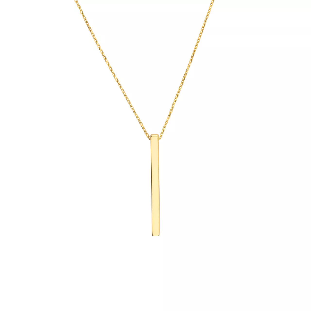 18-Inch Engravable Cube Adjustable Necklace in Sterling Silver
