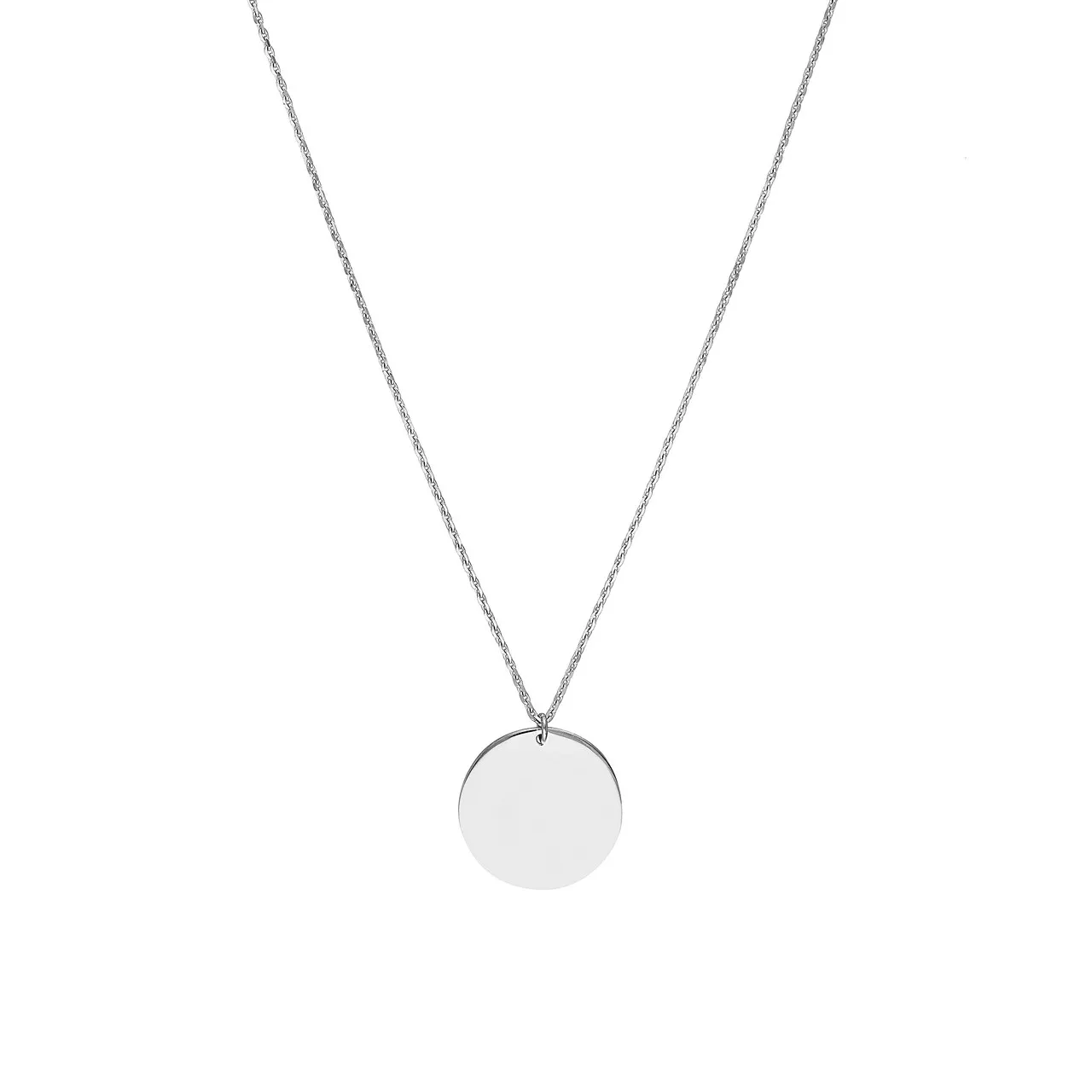 18-Inch Engravable Disc Pendant Necklace