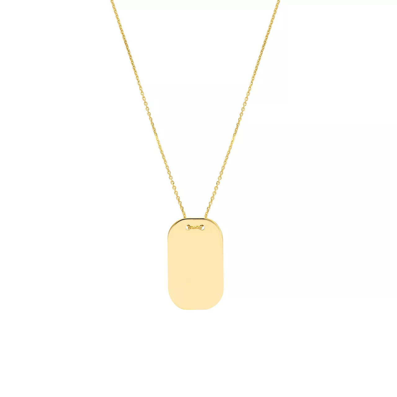 18-Inch Engravable Dog Tag Adjustable Necklace