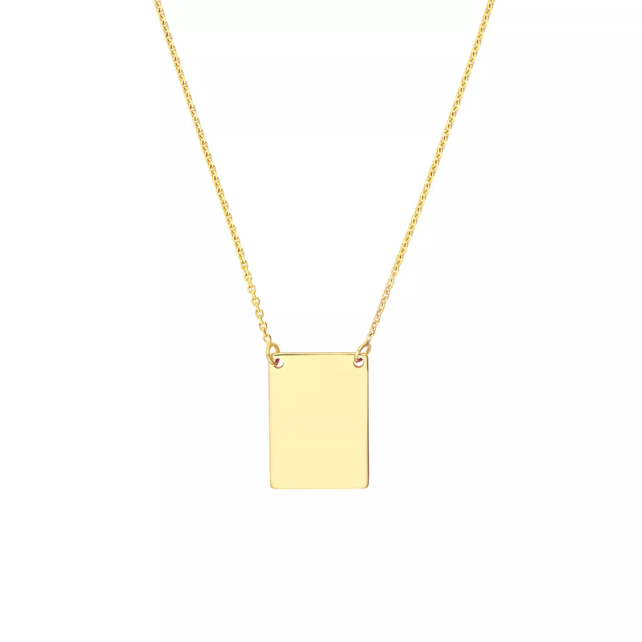 18-Inch Engravable Rectangle Plate Adj. Necklace