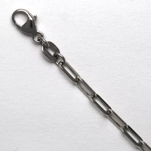 18-Inch Platinum/ 950 Paperclip 2.5mm x 6.5mm Chain