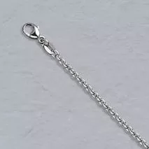 18-Inch Platinum Round Cable Chain 2.2mm
