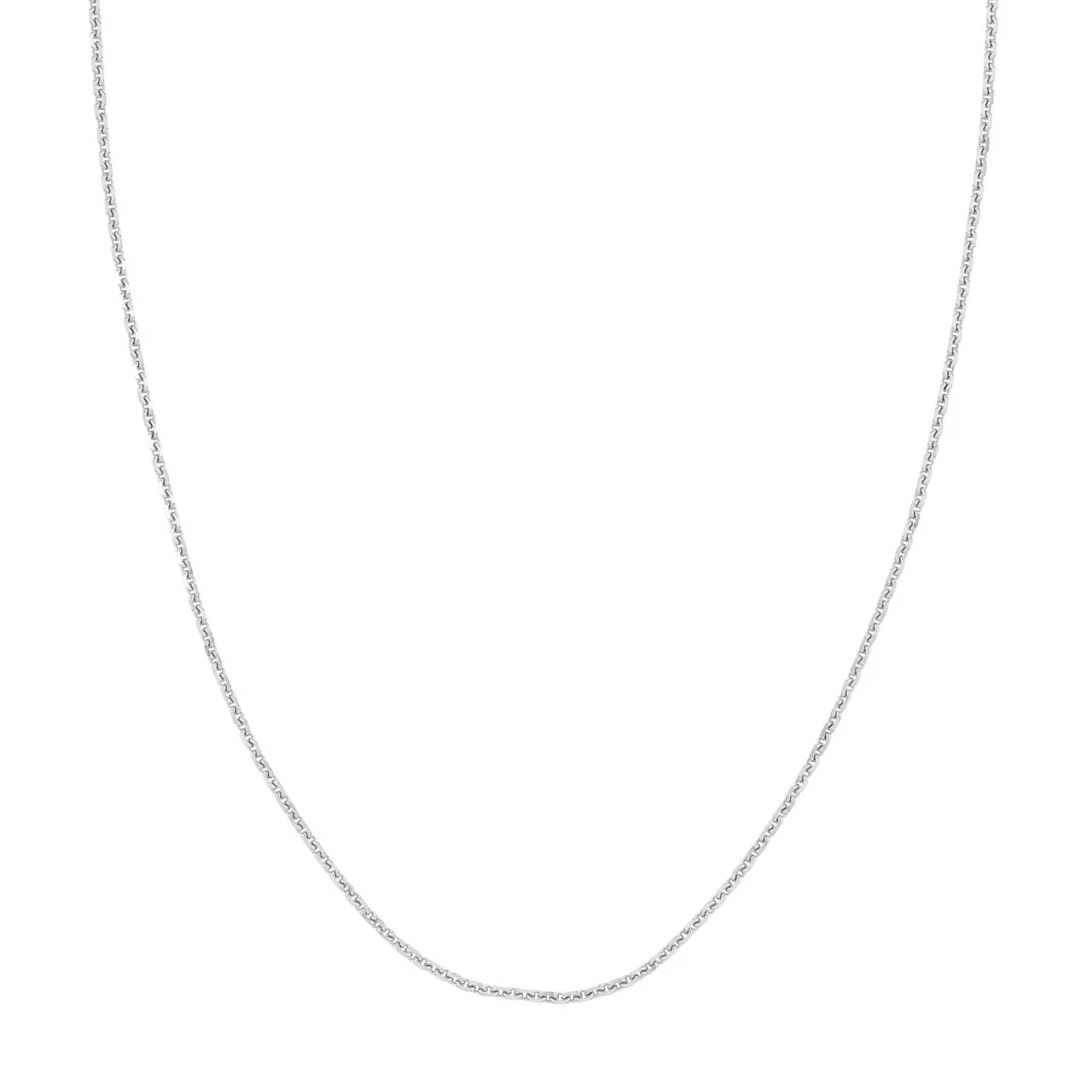 18-Inch Sterling Silver 1.9mm D /C Cable Chain with Lobster Lock