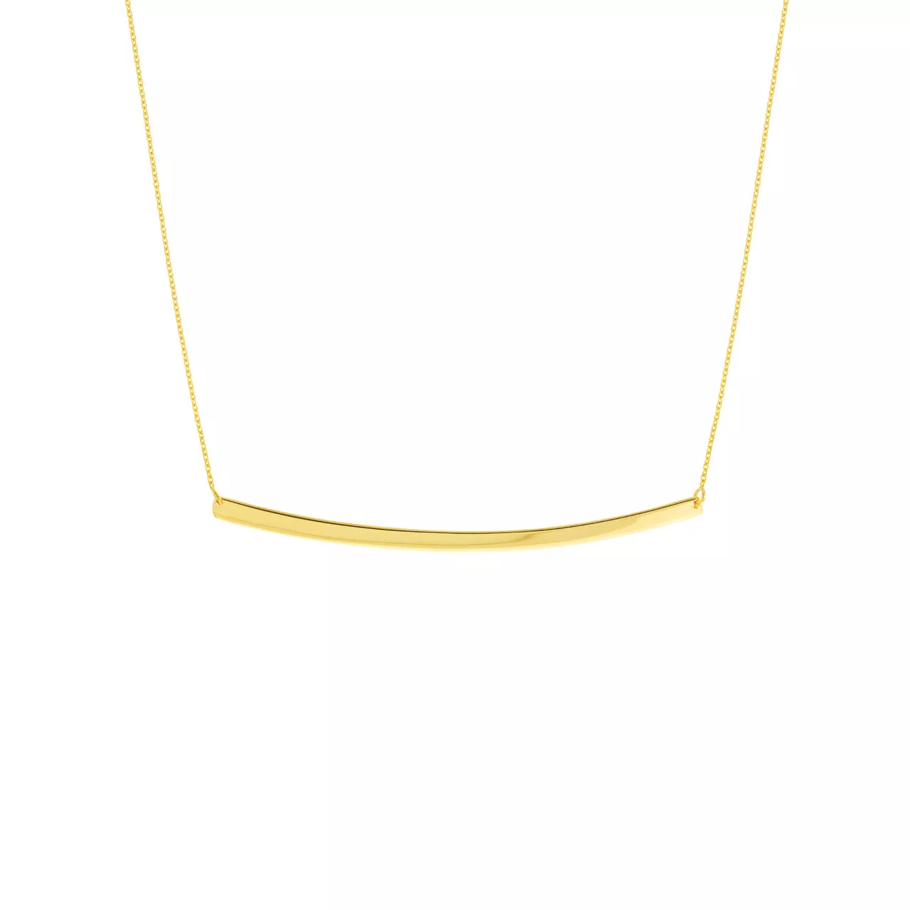 18-Inch Thin Curved Bar Adjustable Necklace