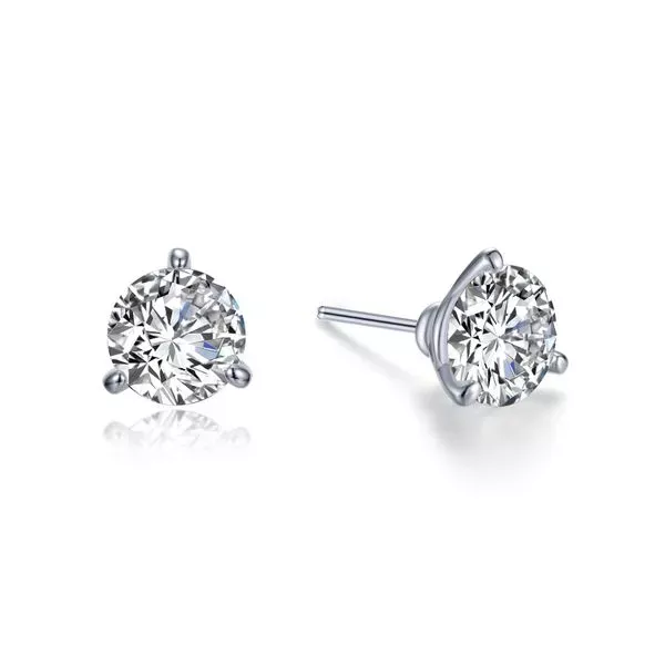 2.5 CTW 3 Prong Martini Stud Earrings